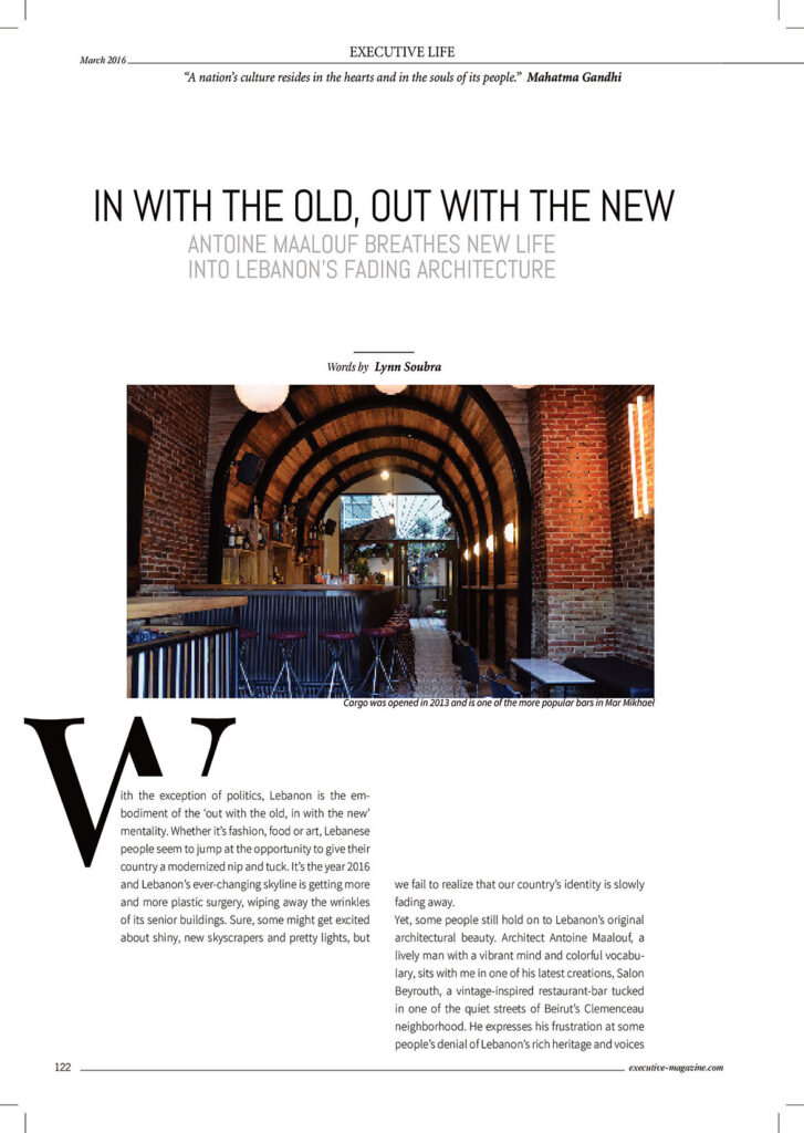 Executive Life Magazine – Antoine Maalouf Interview