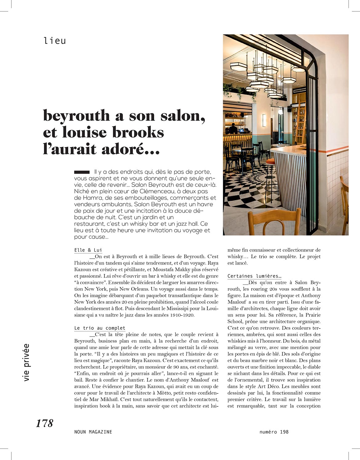 Lieu Noun Magazine – Beyrouth a son salon, et louise brooks l’aurait adore…